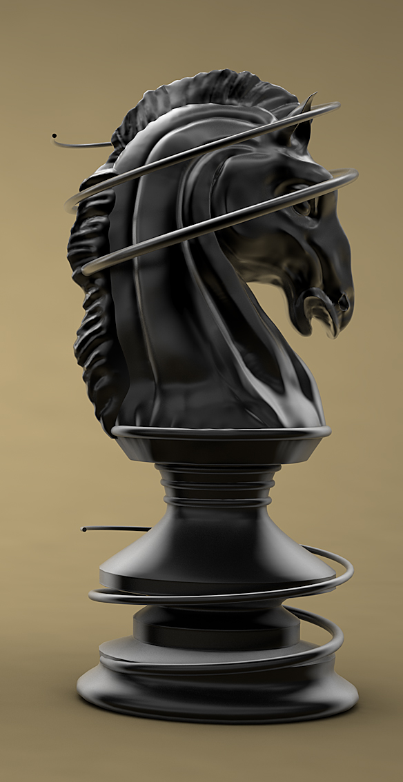 Sculpted Knight Chess Piece by Abdelrahman_Elmasry 3DOcean